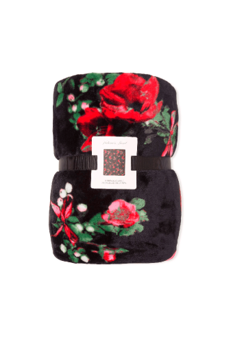 ПЛЕД BLACK FLORAL Victoria`s Secret