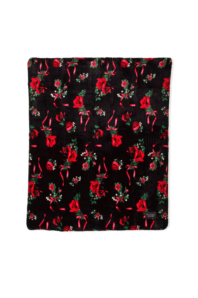 ПЛЕД BLACK FLORAL Victoria`s Secret