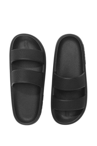 ТАПОЧКИ PINK BLACK SLIDE Victoria`s Secret