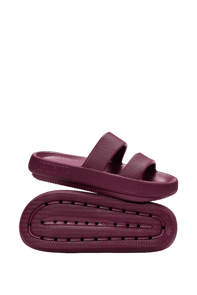 ТАПОЧКИ PINK BURGUNDY SLIDE Victoria`s Secret
