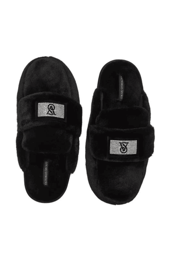 ТАПОЧКИ PLUSH BLACK EMBL Victoria`s Secret