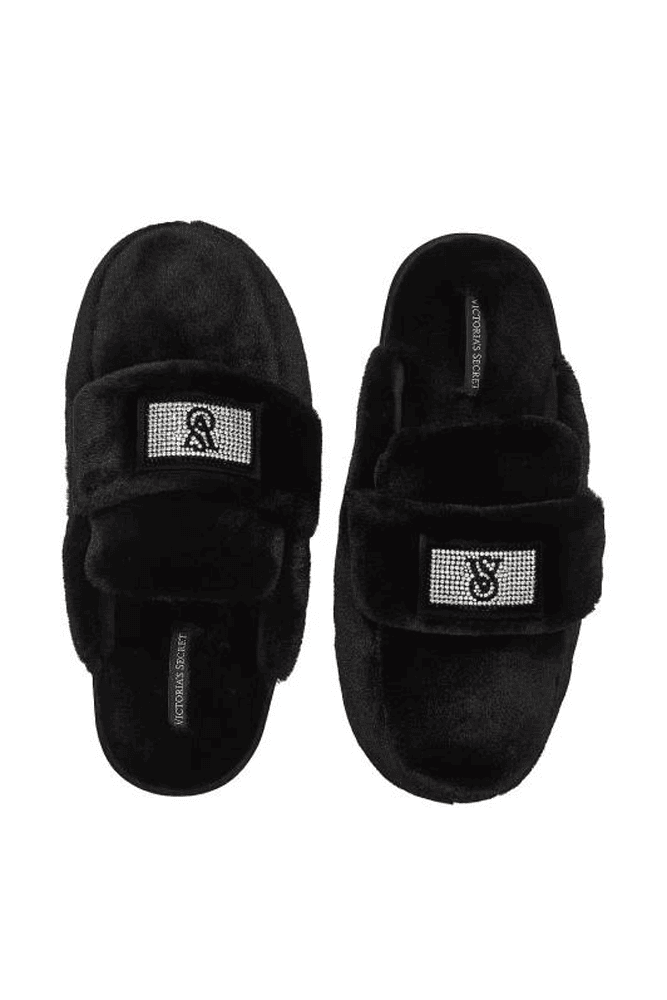 ТАПОЧКИ PLUSH BLACK EMBL Victoria`s Secret