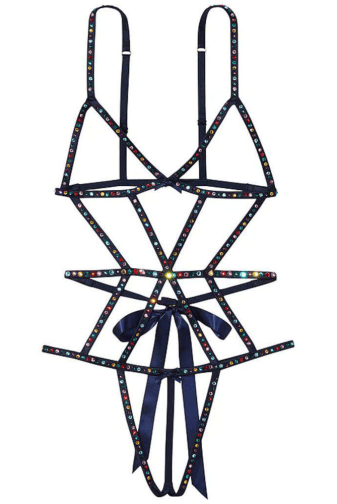 БОДІ STRAPPY NAVY EMBL Victoria`s Secret