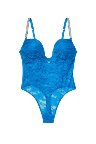 БОДІ ЗІ СТРАЗАМИ ПОДВІЙНИЙ ПУШ-АП BLUE Victoria`s Secret