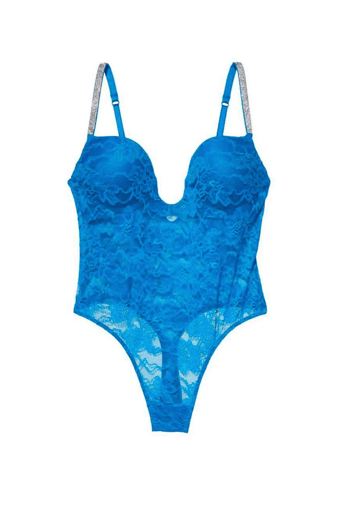 БОДІ ЗІ СТРАЗАМИ ПОДВІЙНИЙ ПУШ-АП BLUE Victoria`s Secret