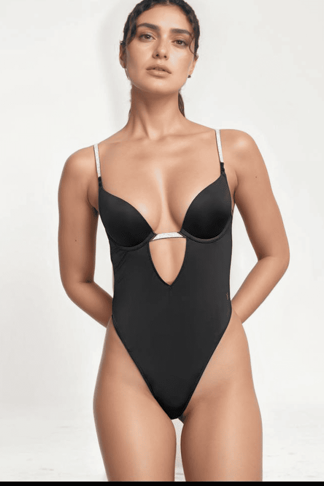 БОДІ ЗІ СТРАЗАМИ ПУШ-АП BLACK BACK Victoria`s Secret