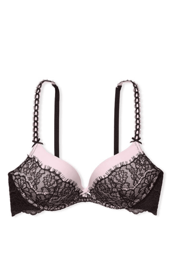 БЮСТГАЛЬТЕР БЕЗ КІСТОЧОК PINK BLACK LACE Victoria`s Secret