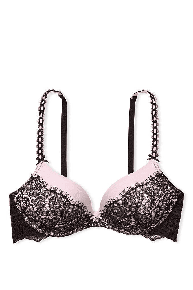 БЮСТГАЛЬТЕР БЕЗ КІСТОЧОК PINK BLACK LACE Victoria`s Secret