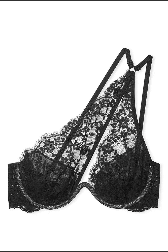 БЮСТГАЛЬТЕР ЗІ СТРАЗАМИ БЕЗ ПУШ-АП BLACK ANGELS EMBL Victoria`s Secret