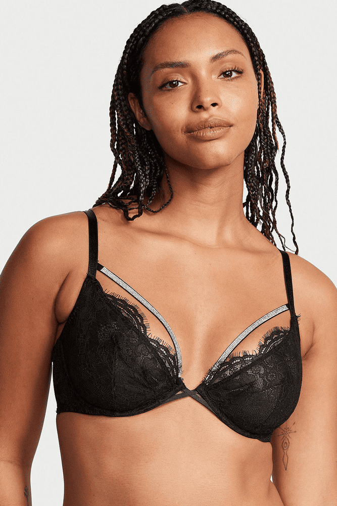 БЮСТГАЛЬТЕР ЗІ СТРАЗАМИ БЕЗ ПУШ-АП BLACK CROSS Victoria`s Secret