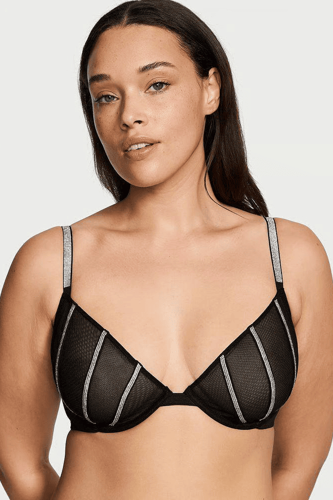 БЮСТГАЛЬТЕР ЗІ СТРАЗАМИ БЕЗ ПУШ-АП BLACK LINES Victoria`s Secret