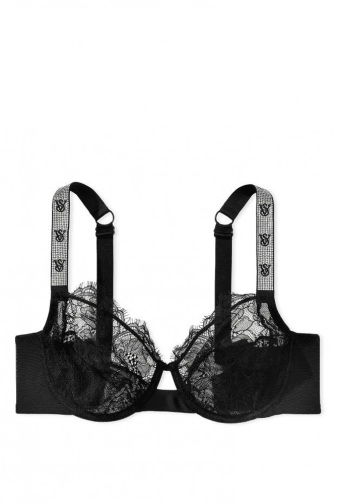 БЮСТГАЛЬТЕР ЗІ СТРАЗАМИ БЕЗ ПУШ-АП BLACK Victoria`s Secret