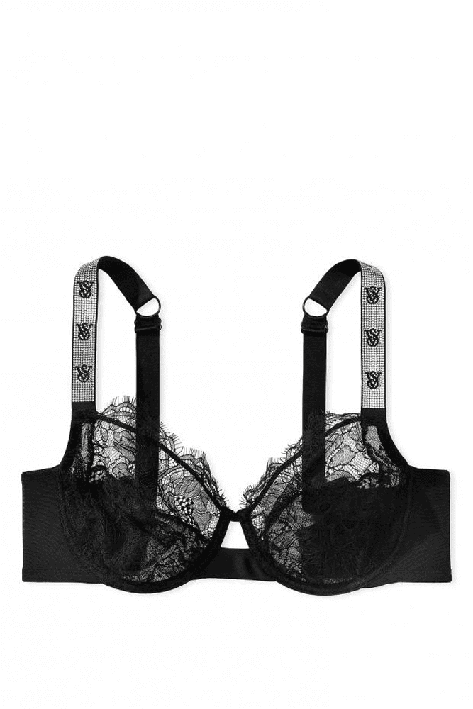 БЮСТГАЛЬТЕР ЗІ СТРАЗАМИ БЕЗ ПУШ-АП BLACK Victoria`s Secret