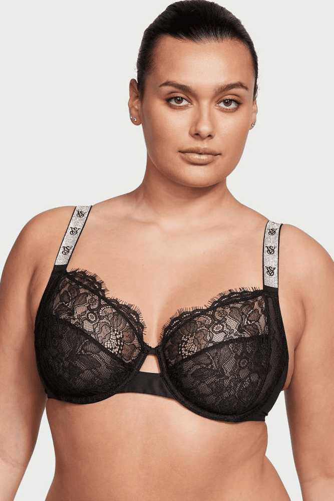 БЮСТГАЛЬТЕР ЗІ СТРАЗАМИ БЕЗ ПУШ-АП BLACK Victoria`s Secret