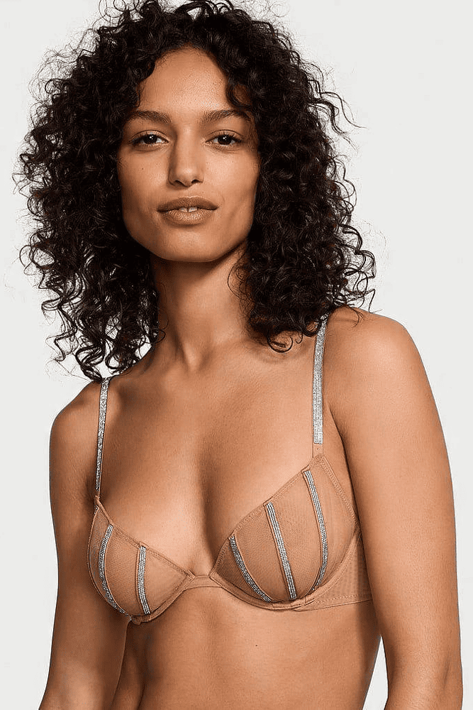 БЮСТГАЛЬТЕР ЗІ СТРАЗАМИ БЕЗ ПУШ-АП NUDE LINES Victoria`s Secret