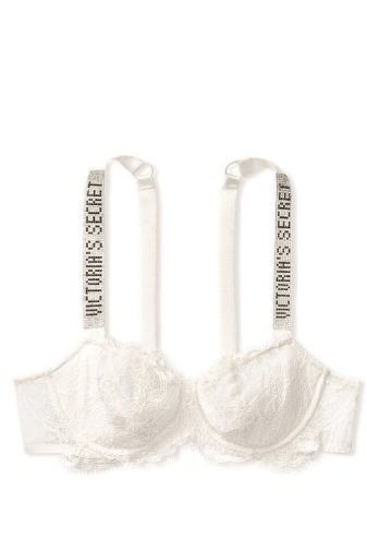 БЮСТГАЛЬТЕР ЗІ СТРАЗАМИ БЕЗ ПУШ-АП WHITE LACE Victoria`s Secret
