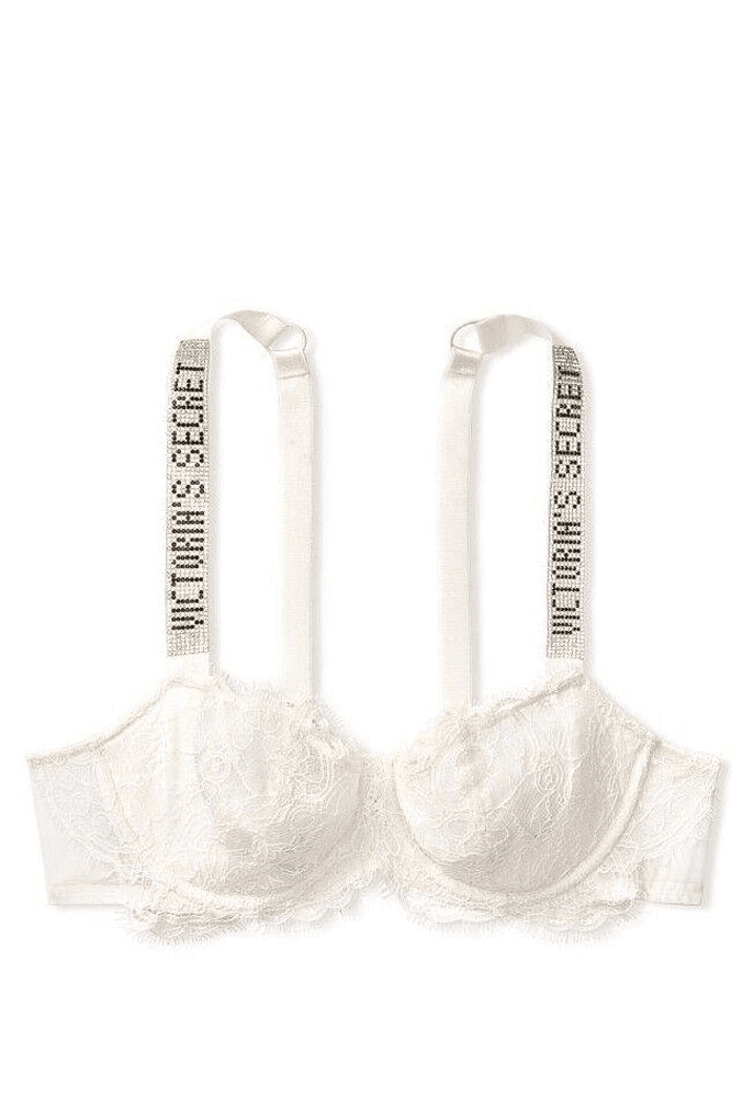 БЮСТГАЛЬТЕР ЗІ СТРАЗАМИ БЕЗ ПУШ-АП WHITE LACE Victoria`s Secret