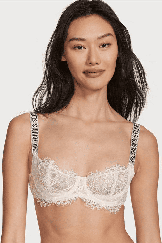 БЮСТГАЛЬТЕР ЗІ СТРАЗАМИ БЕЗ ПУШ-АП WHITE LACE Victoria`s Secret БЮСТГАЛЬТЕР ЗІ СТРАЗАМИ БЕЗ ПУШ-АП WHITE LACE Victoria`s Secret