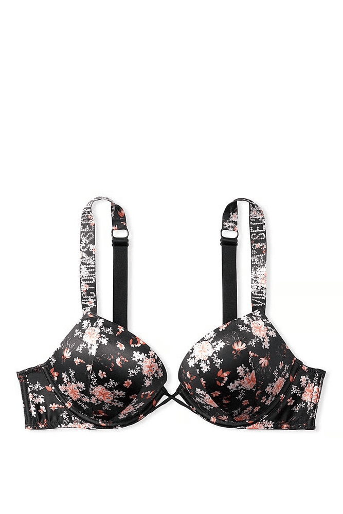 БЮСТГАЛЬТЕР ЗІ СТРАЗАМИ ПОДВІЙНИЙ ПУШ-АП BLACK FLOWER Victoria`s Secret