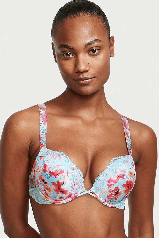 БЮСТГАЛЬТЕР ЗІ СТРАЗАМИ ПОДВІЙНИЙ ПУШ-АП BLUE FLORAL Victoria`s Secret БЮСТГАЛЬТЕР ЗІ СТРАЗАМИ ПОДВІЙНИЙ ПУШ-АП BLUE FLORAL Victoria`s Secret