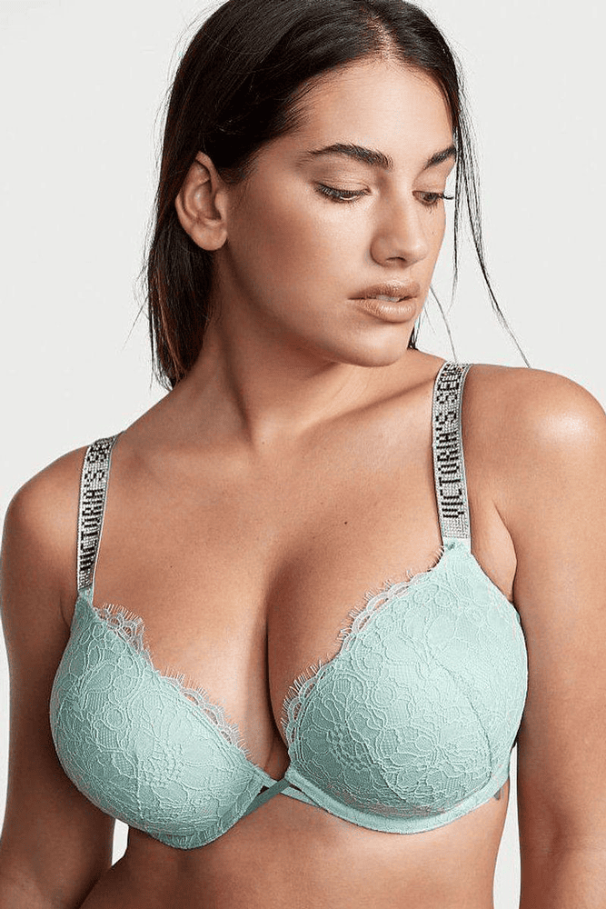 БЮСТГАЛЬТЕР ЗІ СТРАЗАМИ ПОДВІЙНИЙ ПУШ-АП MINT LACE Victoria`s Secret БЮСТГАЛЬТЕР ЗІ СТРАЗАМИ ПОДВІЙНИЙ ПУШ-АП MINT LACE Victoria`s Secret