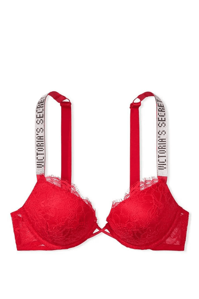 БЮСТГАЛЬТЕР ЗІ СТРАЗАМИ ПОДВІЙНИЙ ПУШ-АП RED LACE Victoria`s Secret