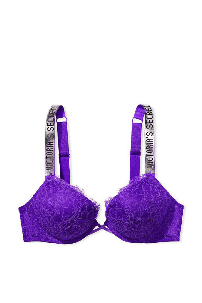 БЮСТГАЛЬТЕР ЗІ СТРАЗАМИ ПОДВІЙНИЙ ПУШ-АП VIOLET LACE Victoria`s Secret