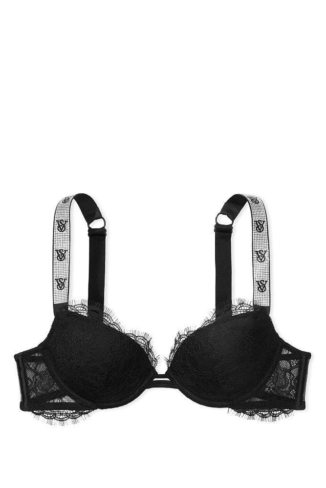 БЮСТГАЛЬТЕР ЗІ СТРАЗАМИ ПУШ-АП BLACK LACE Victoria`s Secret