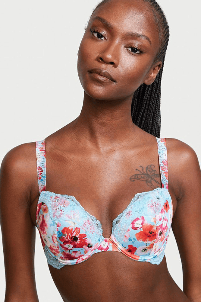 БЮСТГАЛЬТЕР ЗІ СТРАЗАМИ ПУШ-АП BLUE FLORAL Victoria`s Secret