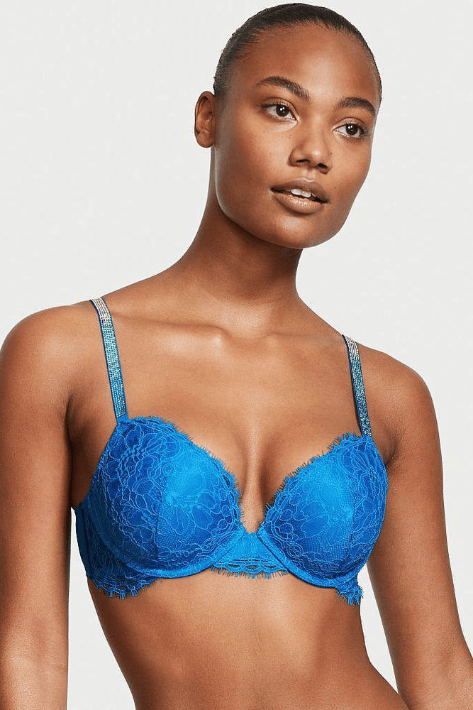 БЮСТГАЛЬТЕР ЗІ СТРАЗАМИ ПУШ-АП BRIGHT BLUE Victoria`s Secret