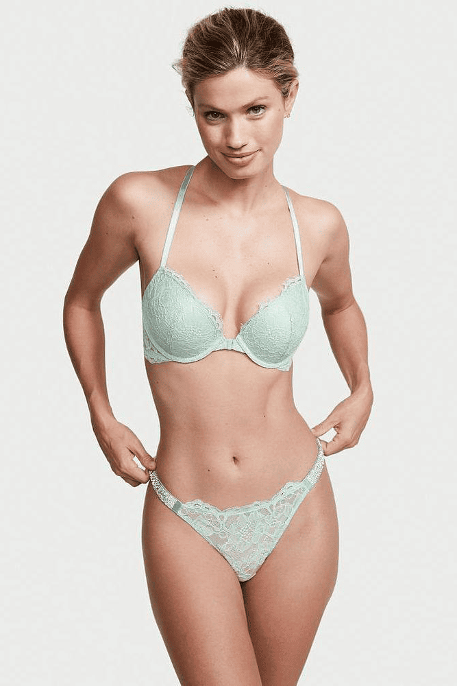 БЮСТГАЛЬТЕР ЗІ СТРАЗАМИ ПУШ-АП MINT BACK LACE Victoria`s Secret