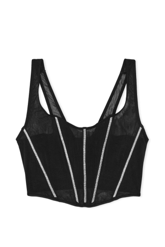 КОРСЕТ ЗІ СТРАЗАМИ BLACK