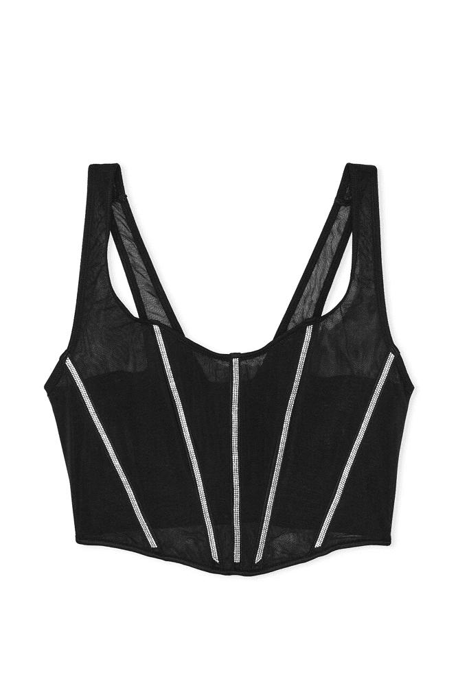 КОРСЕТ ЗІ СТРАЗАМИ BLACK