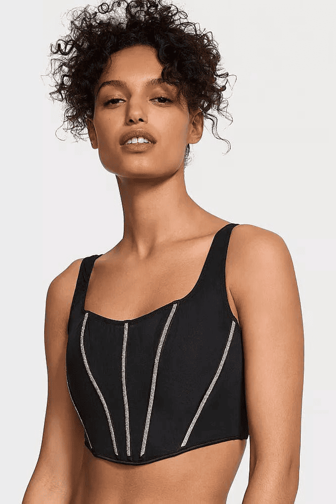 КОРСЕТ ЗІ СТРАЗАМИ BLACK