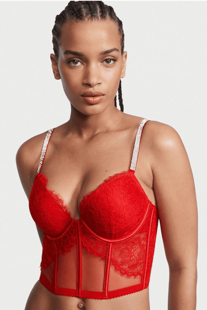КОРСЕТ ЗІ СТРАЗАМИ RED LACE Victoria`s Secret