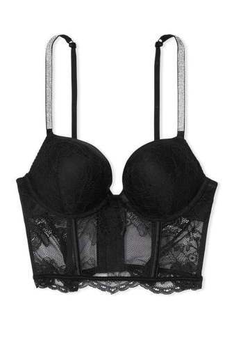 КОРСЕТ ЗІ СТРАЗАМИ ПОДВІЙНИЙ ПУШ-АП BLACK Victoria`s Secret