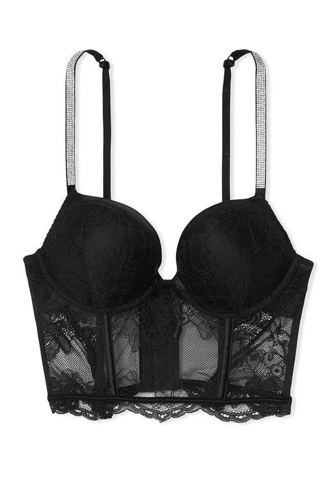КОРСЕТ ЗІ СТРАЗАМИ ПОДВІЙНИЙ ПУШ-АП BLACK Victoria`s Secret