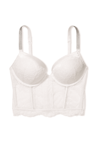 КОРСЕТ ЗІ СТРАЗАМИ ПОДВІЙНИЙ ПУШ-АП WHITE Victoria`s Secret