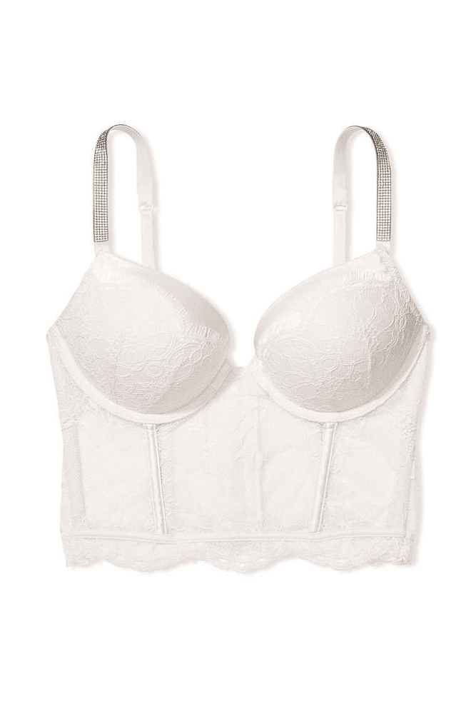 КОРСЕТ ЗІ СТРАЗАМИ ПОДВІЙНИЙ ПУШ-АП WHITE Victoria`s Secret
