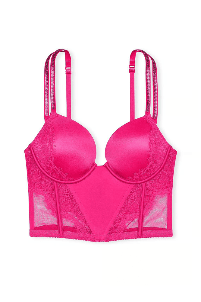 КОРСЕТ ЗІ СТРАЗАМИ ПУШ-АП HOT PINK Victoria`s Secret