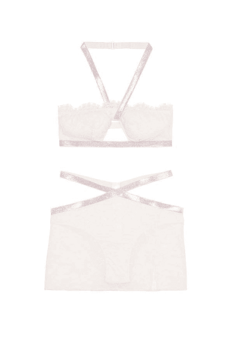 Пеньюар 2 PIECE WHITE EMBL Victoria`s Secret