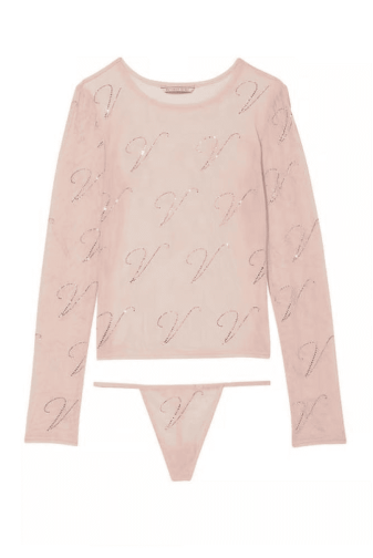 Пеньюар PINK EMBL TEE SET Victoria`s Secret