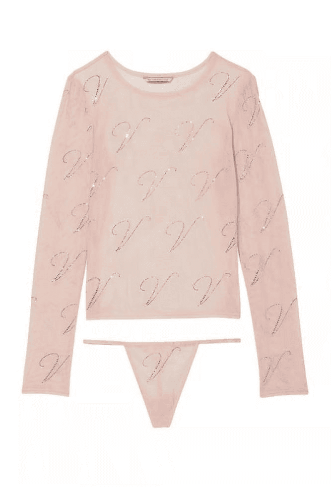 Пеньюар PINK EMBL TEE SET Victoria`s Secret