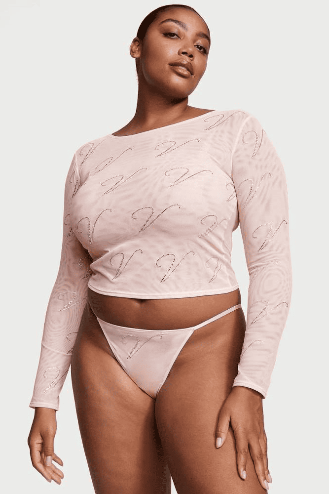 Пеньюар PINK EMBL TEE SET Victoria`s Secret