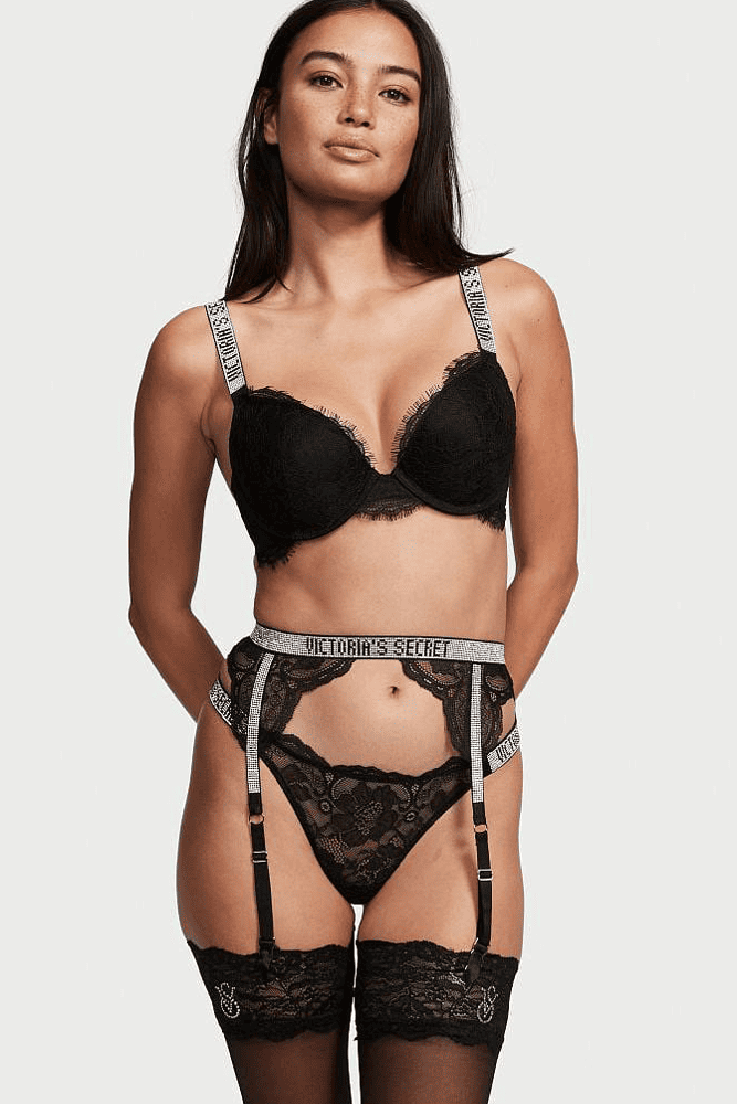 Пояс МЕРЕЖИВО ТА СТРАЗИ BLACK Victoria`s Secret