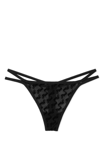 Трусики PINK СТРІНГИ BLACK LOGO Victoria`s Secret