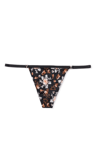 Трусики V-THONG BLACK PRINT Victoria`s Secret