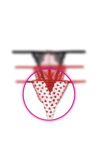 Трусики V-THONG RED HEARTS Victoria`s Secret