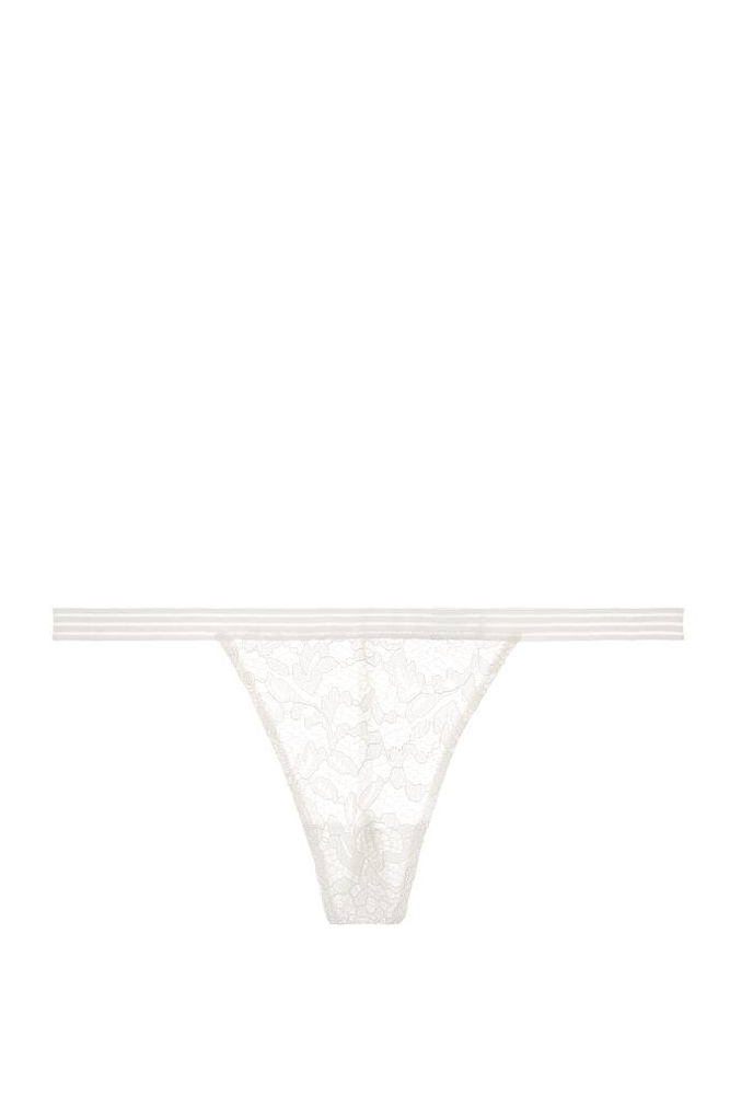 Трусики БАВОВНЯНІ V-THONG WHITE Victoria`s Secret
