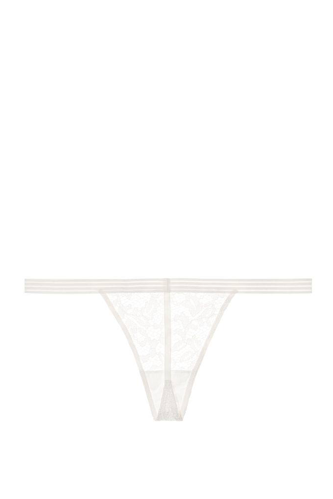 Трусики БАВОВНЯНІ V-THONG WHITE Victoria`s Secret